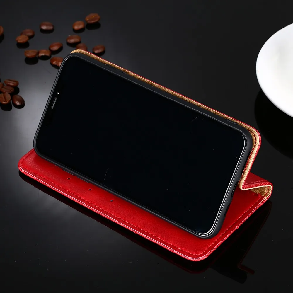 Чехол-книжка без магнита для LG Q70 кожаный силиконовый чехол-бумажник Q 70