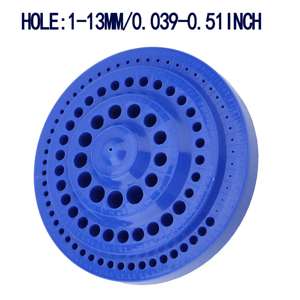 

100Pcs Hole Bore 1-13mm Drill Bit Storage Case Round Shape Hard Plastic Organizer Container Thicken Box Drill Bit Container