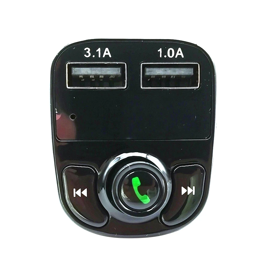 

Car Music adapter 3.1A Dual USB Port Handsfree Car Charger Bluetooth FM Transmitter