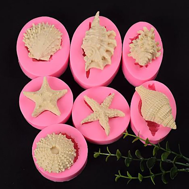 

DIY Sea Shell Conch Cake Silicone Molds Fondant Cake Decorating Tools Moulds 1 Pc