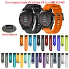 Ремешок JKER 22 26 мм для Garmin Fenix 6X 6 Pro 5 5X Plus 3, быстросъемный силиконовый браслет для наручных часов Forerunner 945 935
