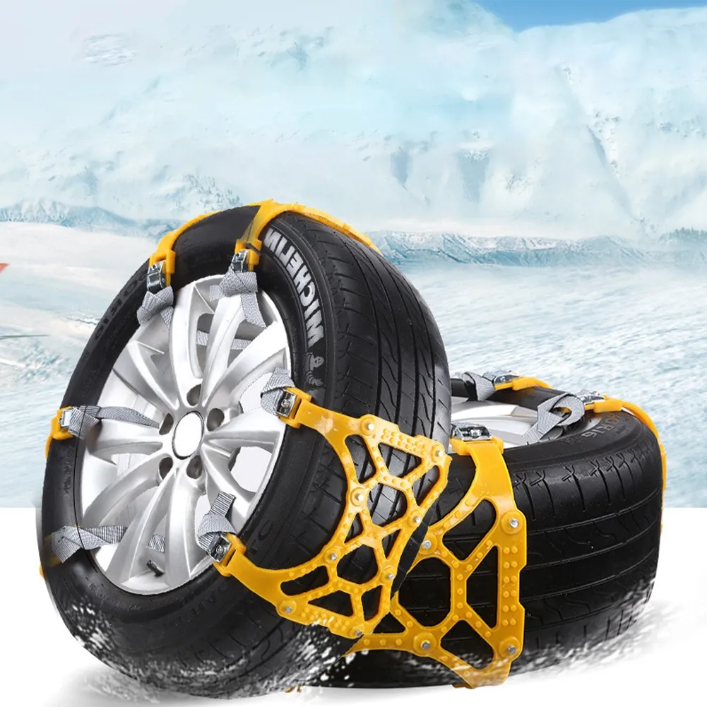 

Car Tire Anti-skid Chains Thickened Beef Tendon Wheel Chain For Snow Mud Sand Road TPU Skid-resistant Car Accessories Universal