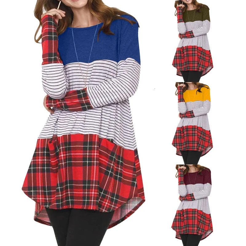 Осенне-зимняя полосатая Лоскутная Футболка для беременных футболка с длинным