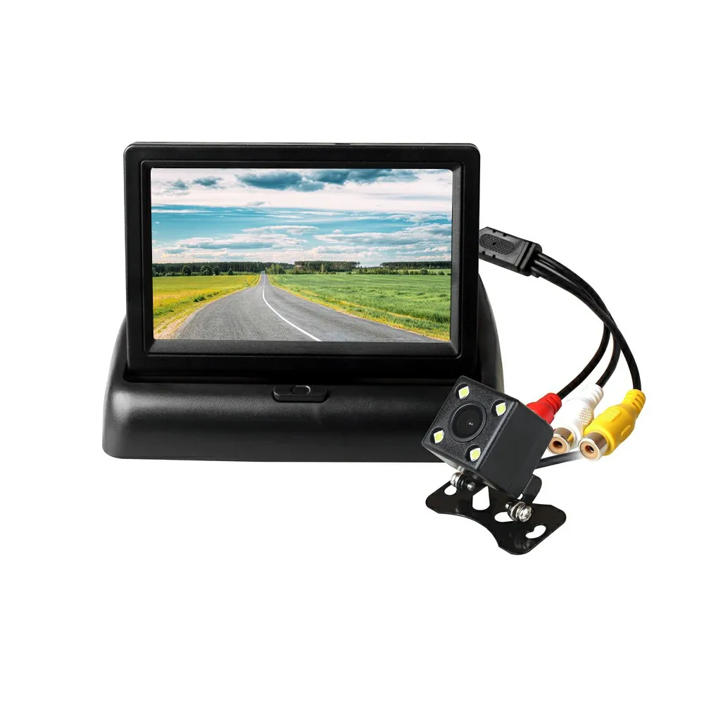 P03-015 4,3 дюймовый складной автомобильный монитор TFT lcd дисплей камера s камера заднего вида парковочная система для автомобильных мониторов заднего вида - Цвет: P03-015