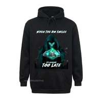 when the dm smiles its already too late funny nerdy gamer hoodie hip hop crazy long sleeve cotton hooded hoodies for men gift