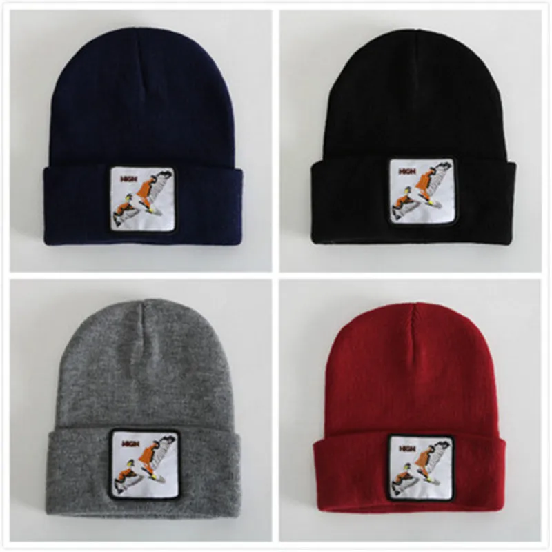 Вышивка шапочка с животными Кепка в стиле унисекс для женщин и мужчин эластичная