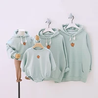 sport new spring hoodies family matching outfits sweatshirts romper mom daddy kids suits hoodies parent child clothes lover set