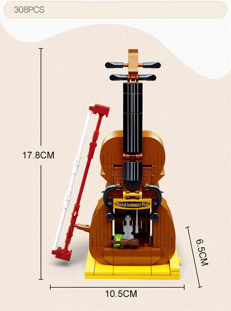 Миниатюрный Магазин музыкальных инструментов в городе магазин инструментов/Кот