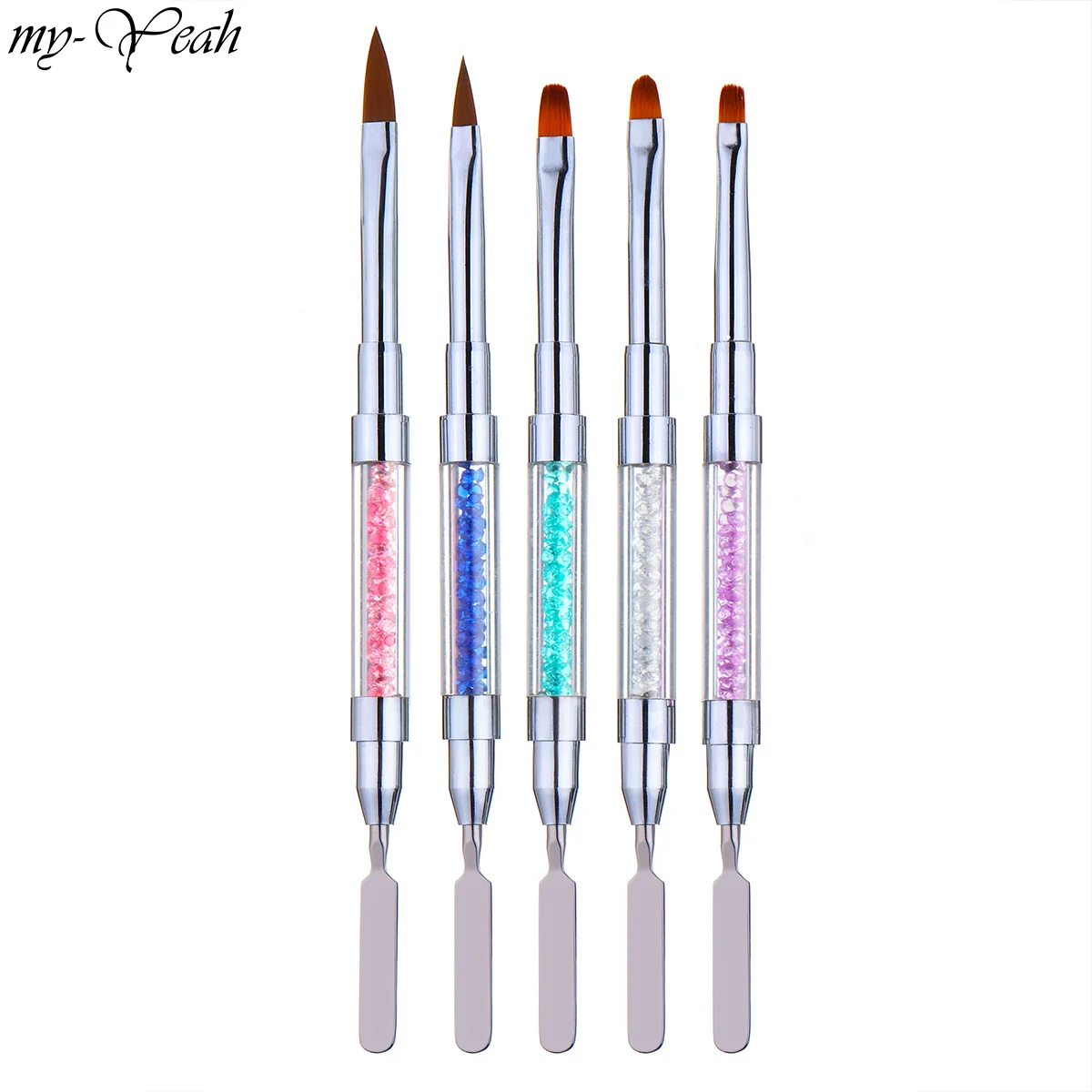 Дизайн ногтей двойной конец акриловая кисть УФ гель Расширение Рисунок Живопись