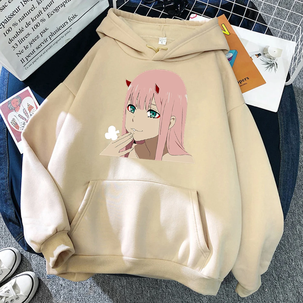 

Япония аниме 002 Zero Two Cute Gir 002 толстовки мужские творческие хип-хоп толстовка с круглым вырезом уличная одежда осень негабаритные мужские тол...