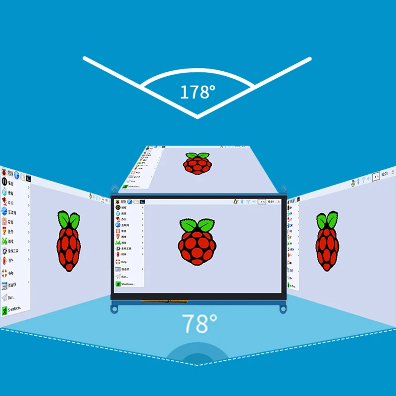 7 дюймов для Raspberry Pi 3 Model B + ЖК дисплей Дисплей Пресс Экран 1024x600 HDMI TFT монитор