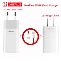 original oneplus dash fast wall charger 1m usb type c cable for one plus 1 6t 6 5 3t 3 5v 4a smartphone us eu plug quick charge