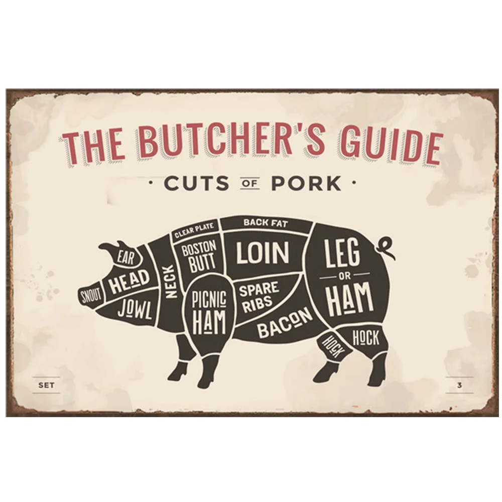 1 шт. винтажные морепродукты корова металлические жестяные плакаты постер декор