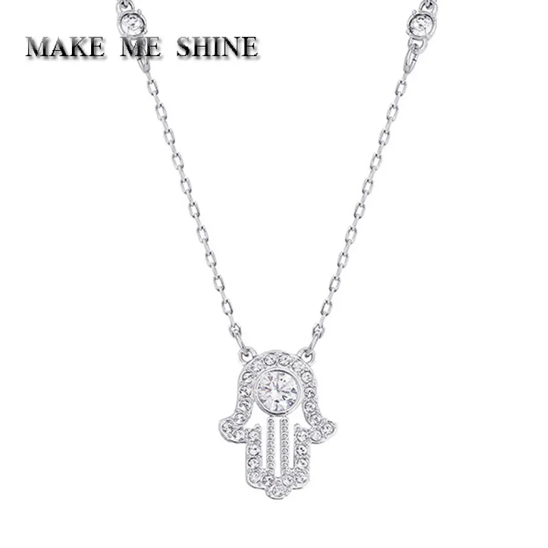 High Quality Good Luck Protection Simple Hamsa Fatima Hand Pendant Chain Necklace Gift Crystal | Украшения и аксессуары