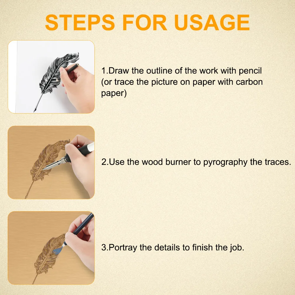 Chanseon 95 шт. инструмент для выжигания дерева с регулируемой температурой пайка