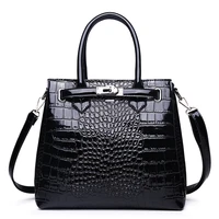 fashion crocodile pattern ladies buckle handbags 2020 luxury handbag women bags designer large capacity women shoulder briefcase