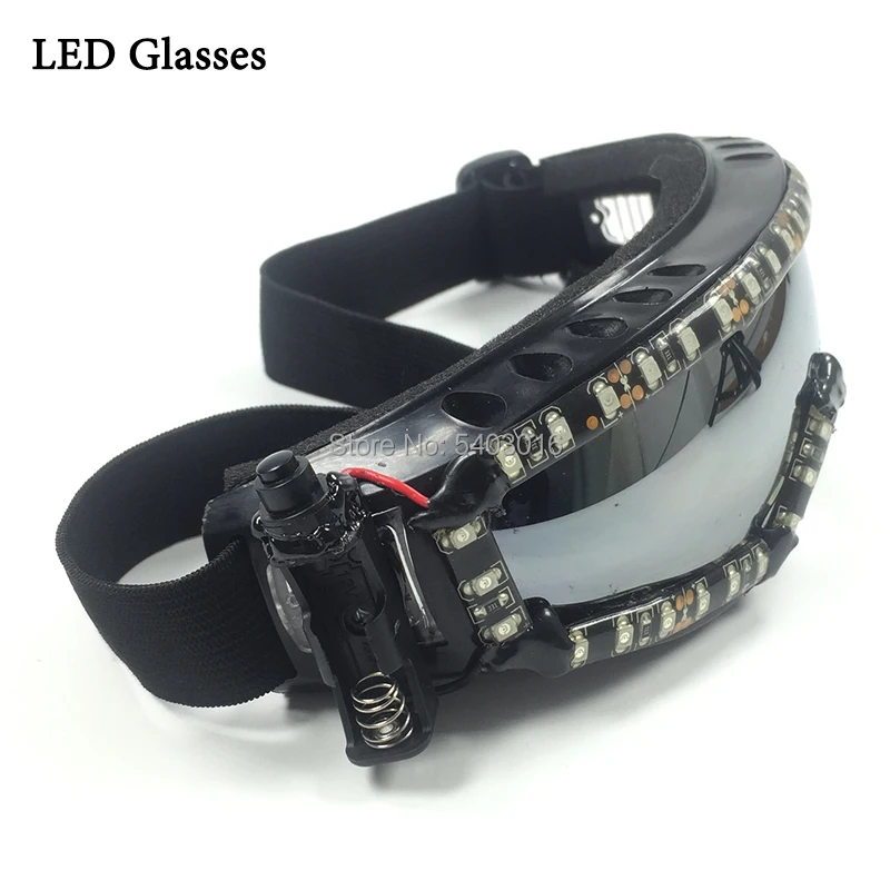 Модные крутые очки со светодиодной подсветкой темные креативные светящиеся для