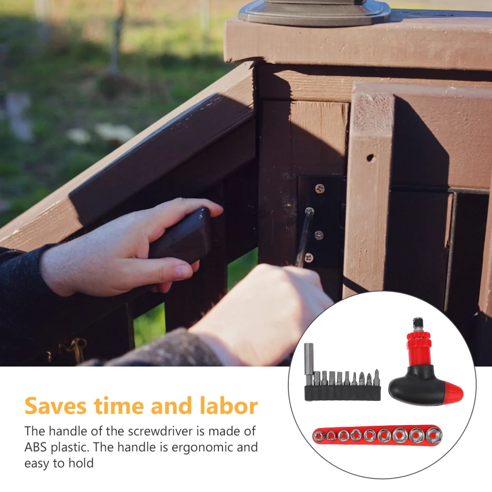 

1 Set T-Handle Ratchet Wrench and Screwdriver Set Universal Repair Tools Set