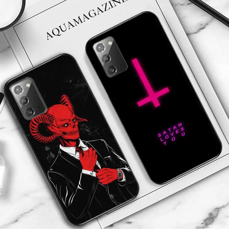 

YNDFCNB Devil Satan Art Phone Case for Samsung Note 5 7 8 9 10 20 pro plus lite ultra A21 12 02