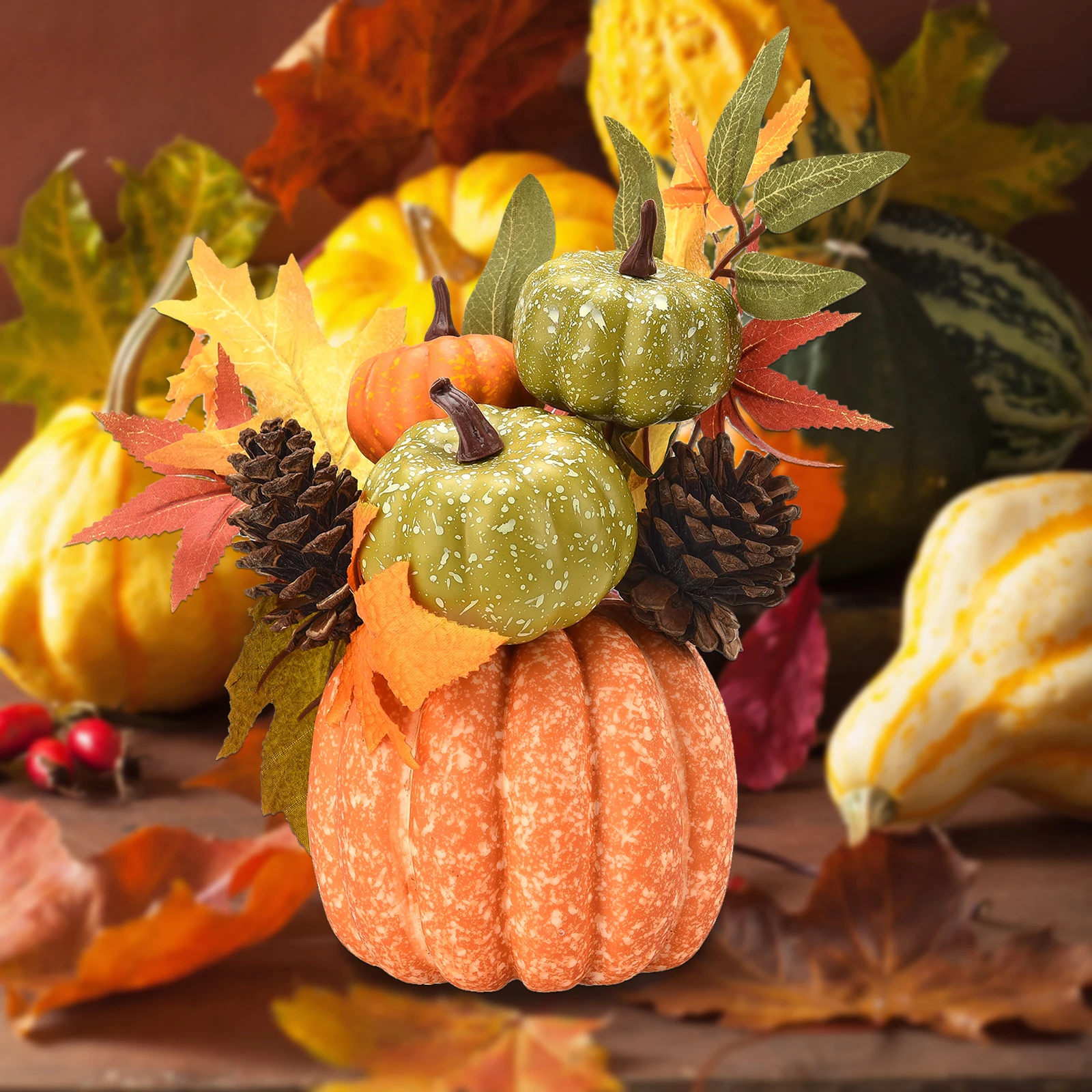 

Home DIY Atumn Harvest Flower Arrangements Sunflower Picks Garland Foam Plastic Halloween Decoration Yellow Pumpkin Handicrafts