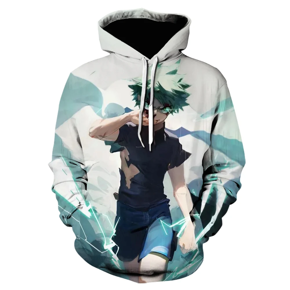 Худи Midoriya Izuku для косплея в японском стиле модный костюм с 3D рисунком из аниме Моя