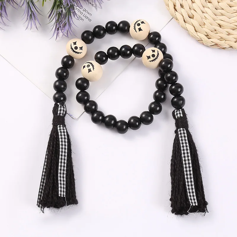 OGDA 68 см Хэллоуин кисточка Сделай Сам Тыква деревянные бусины подвеска