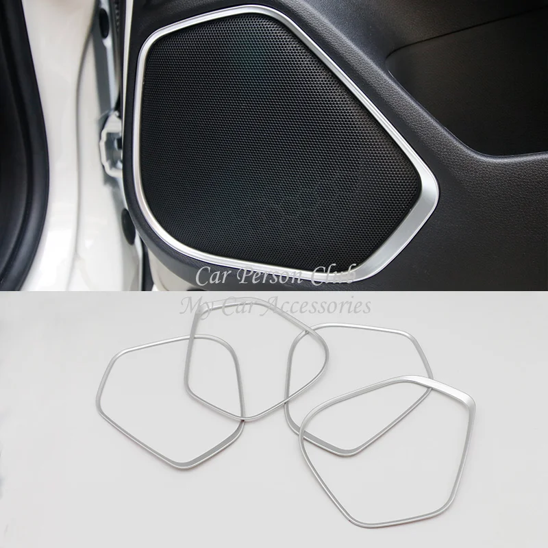 

For Honda Fit 2014-2019 Interior Door Speaker Ring Sound Music Audio Panel Frame Cover Trims ABS Chrome Car Styling Accessories