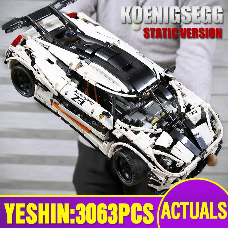 Ешина 23002 технические автомобиль совместим с MOC 4789 Koenigsegg один: 1 гоночный модели