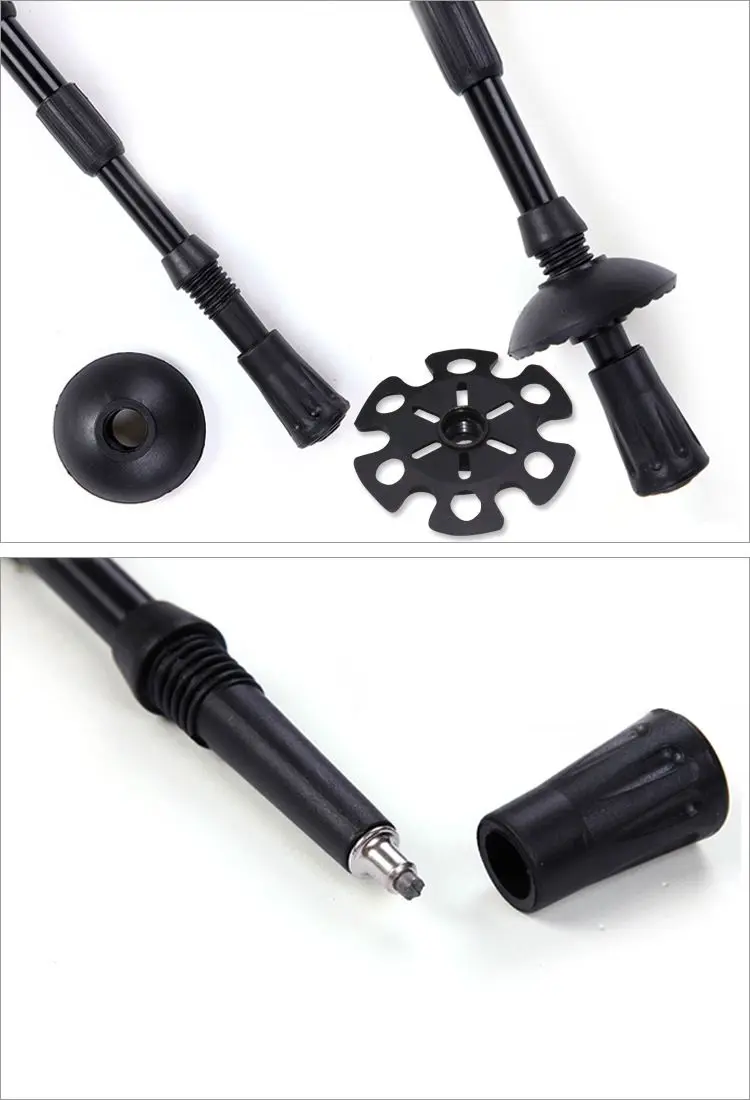 

2pcs/lot 240g/pcs Trek Pole Nordic Walking Poles Telescopic Alpenstock Aluminum Alloy Shooting Walking Stick Crutch Senderismo