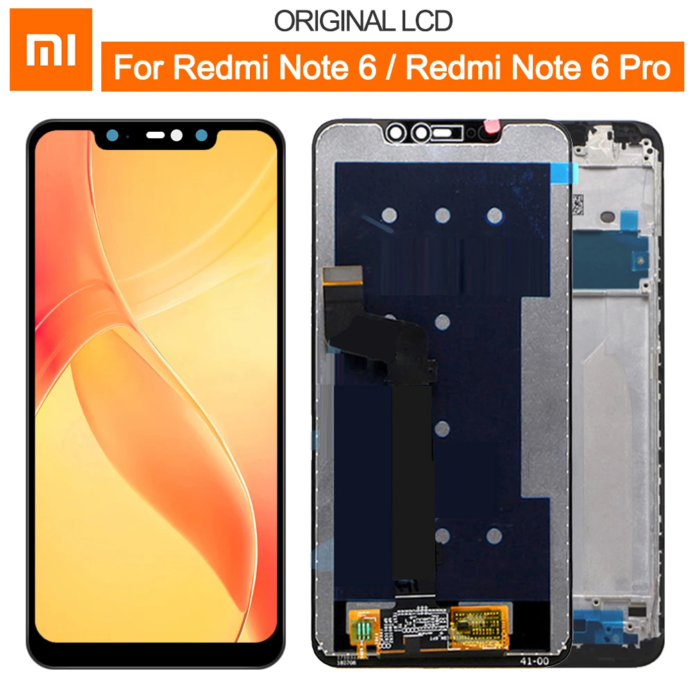 Для 6,2" Xiaomi Redmi Note 6 Note 6 Pro ЖК-дисплей Note6 Note6 Pro экран+ сенсорная панель дигитайзер Замена