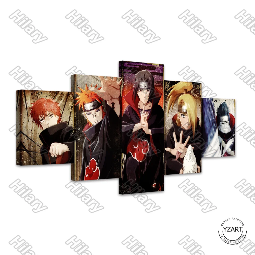 

Poster Anime Naruto Gestures Canvas Painting 5Pcs Wall Art Customizable Decoration for Living Room and Bedroom Frameless