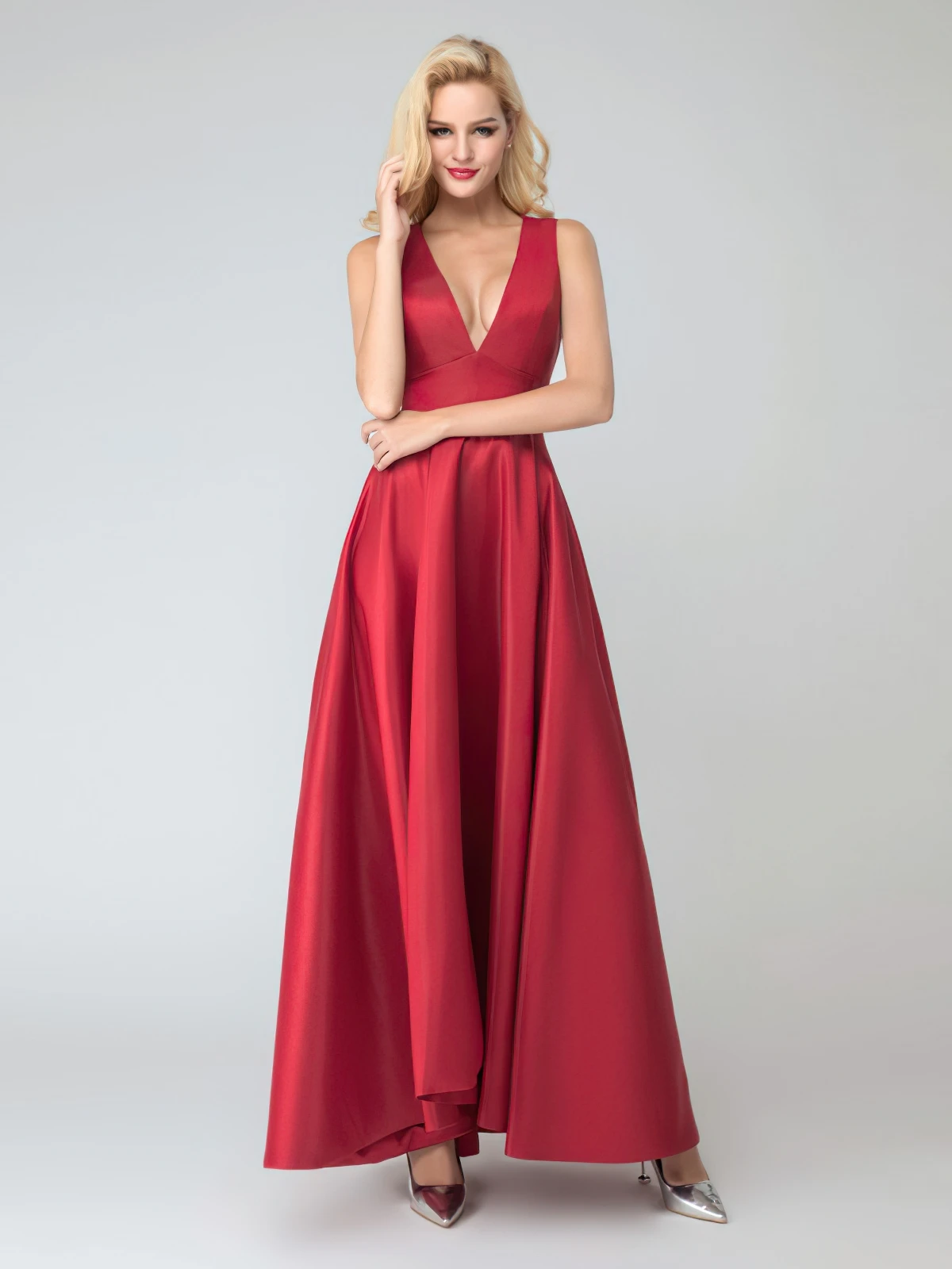 

Satin Maxi Dress of Bridesmaid