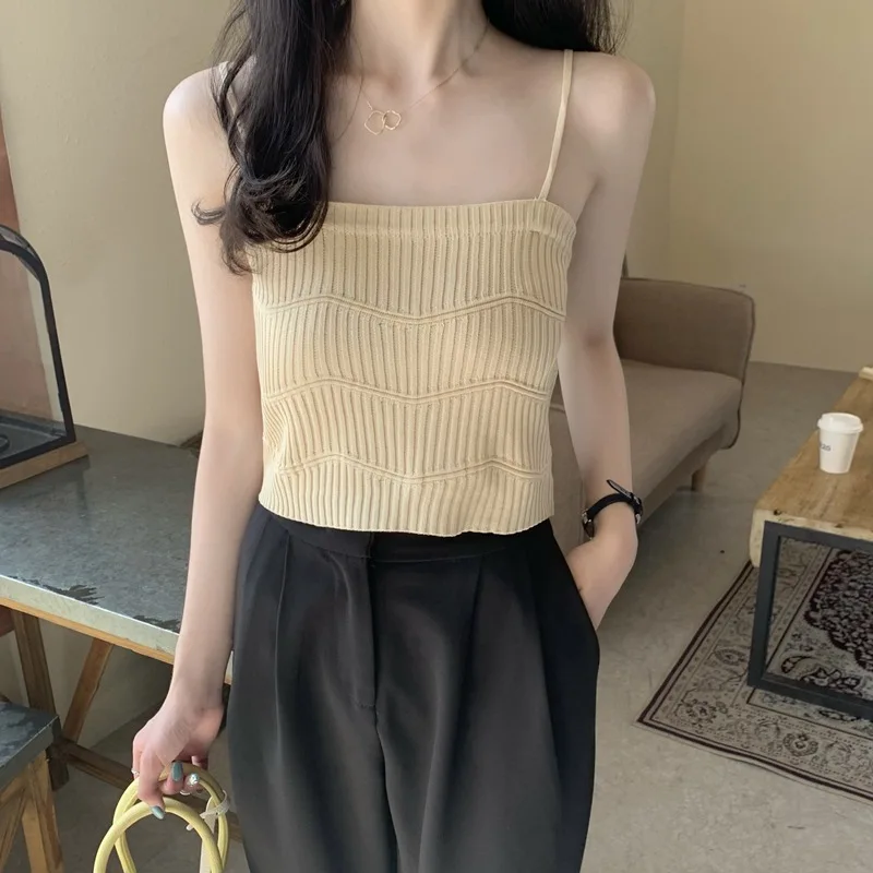 

Hot-selling small sling top summer 2021 new inner vest female outer wear TBA2113