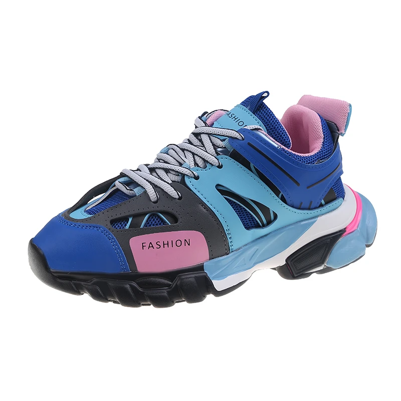 Женские массивные кроссовки на платформе дизайнерские брендовые дышащие