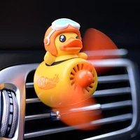 cute duck pilot car air freshener auto air outlet rotatable propeller airpian perfume car interior decoration accessories