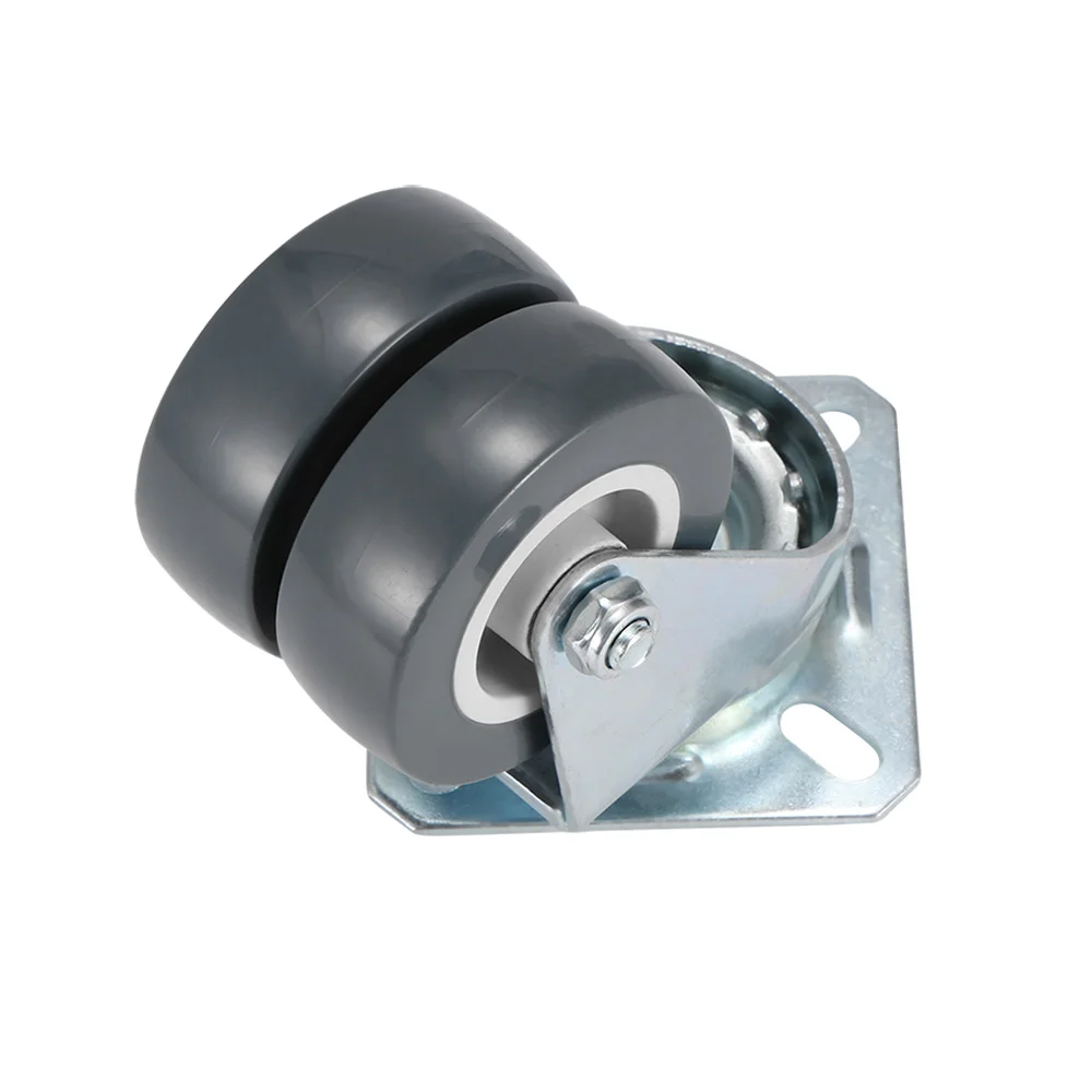 

4pcs Furniture Casters Wheels Soft Rubber Swivel Caster Silver Roller Wheel For Platform Trolley Chair Household Accessori
