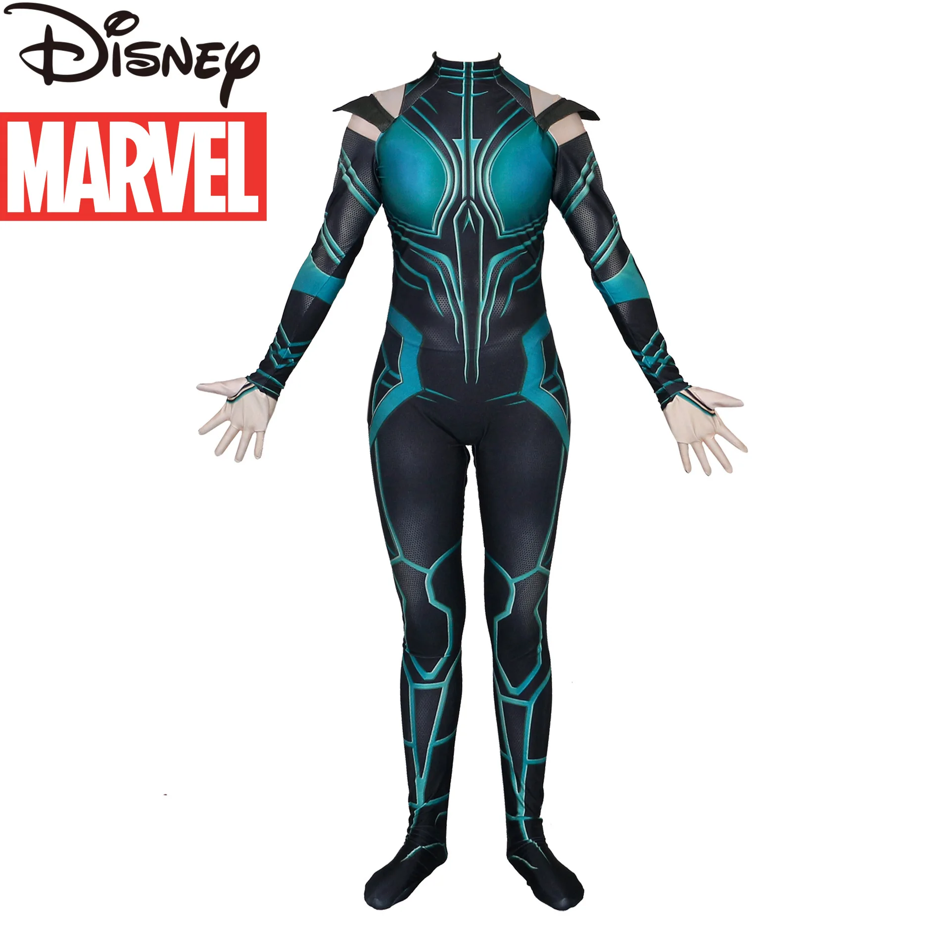 

Disney Marvel Avengers 3D Printing Marvel Character Death Goddess Hela Child Body Tights Show Clothes Halloween Cosplay Costumes