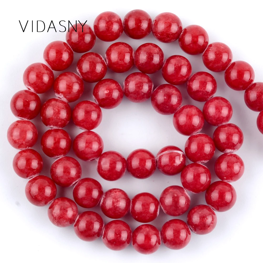 

Natural Stone Red Agates Jades Beads For Jewelry Making 4 6 8 10 12mm Round Spacer Loose Beads Diy Bracelet Necklace 15''