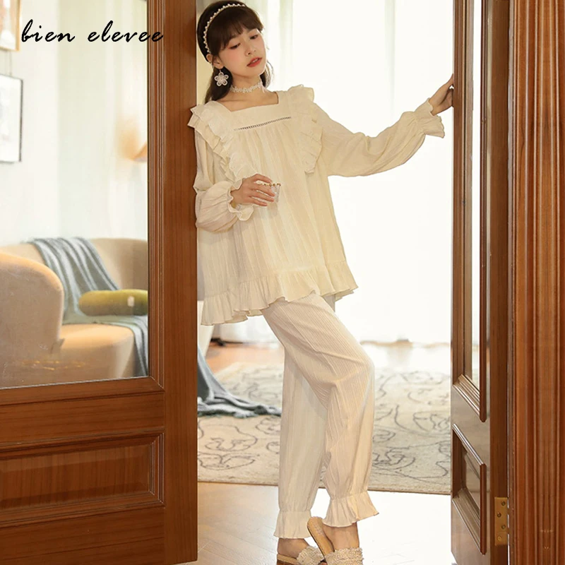 2 шт. Женская винтажная Пижама с цветочной вышивкой | одежда