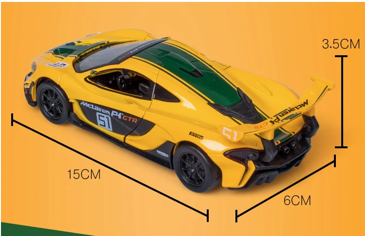Модель спортивного автомобиля McLaren 600lt модель из сплава игрушка для детей подарок