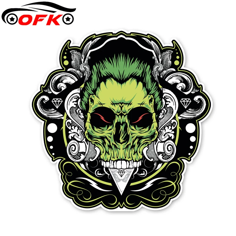 

Hot Sell Creative Skull Head Car Body Decal PVC Sticker 13CM*13CM