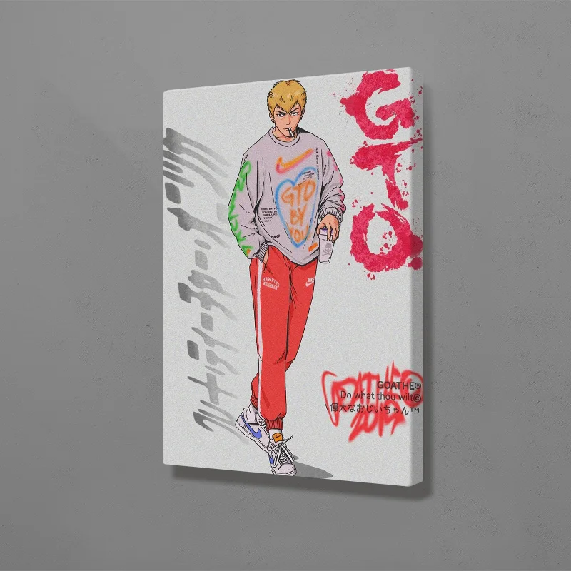 

GTO Great Teacher Onizuka Painting wall Art Framed Wooden Frame Canvas for Living room home bedroom study dorm decoration prints