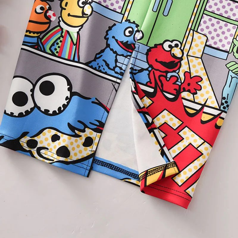 Юбка карандаш женская с высокой талией облегающая эластичная юбка мультяшным