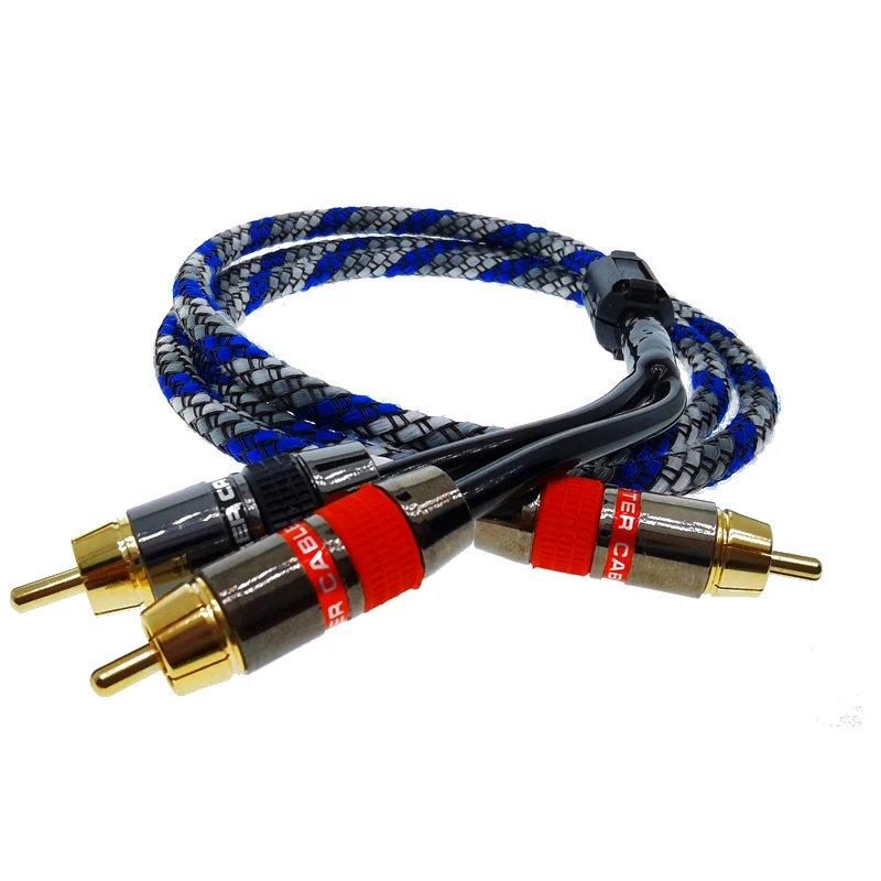 Кабель Hifi Rca-2Rca MaleTto 2 Штекерный аудиокабель сабвуфер кабель сплиттер Aux для