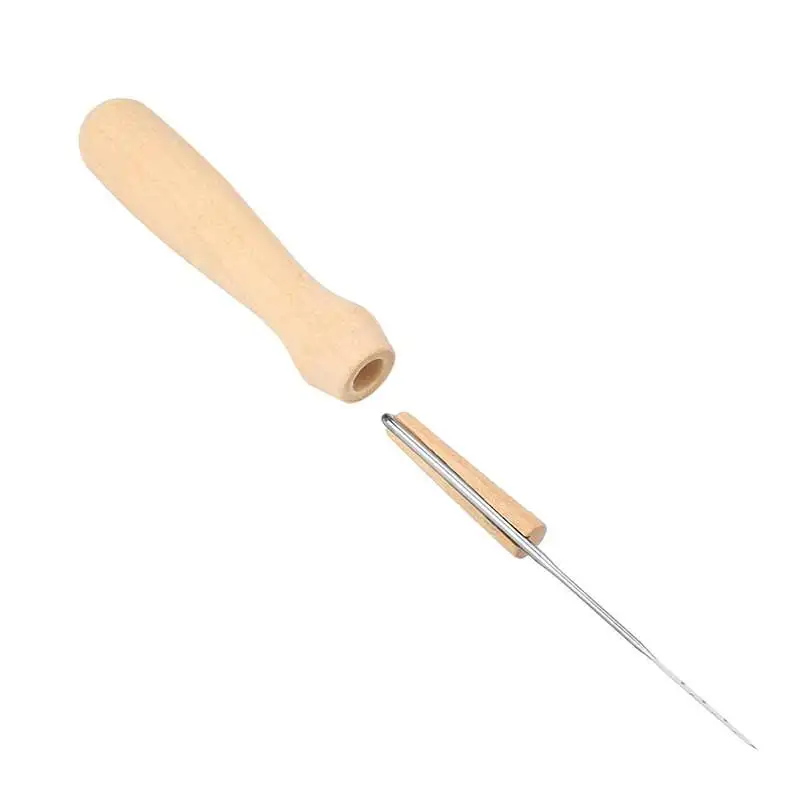 Иглы Awl ремесло DIY инструменты с твердой деревянной ручкой швейный инструмент