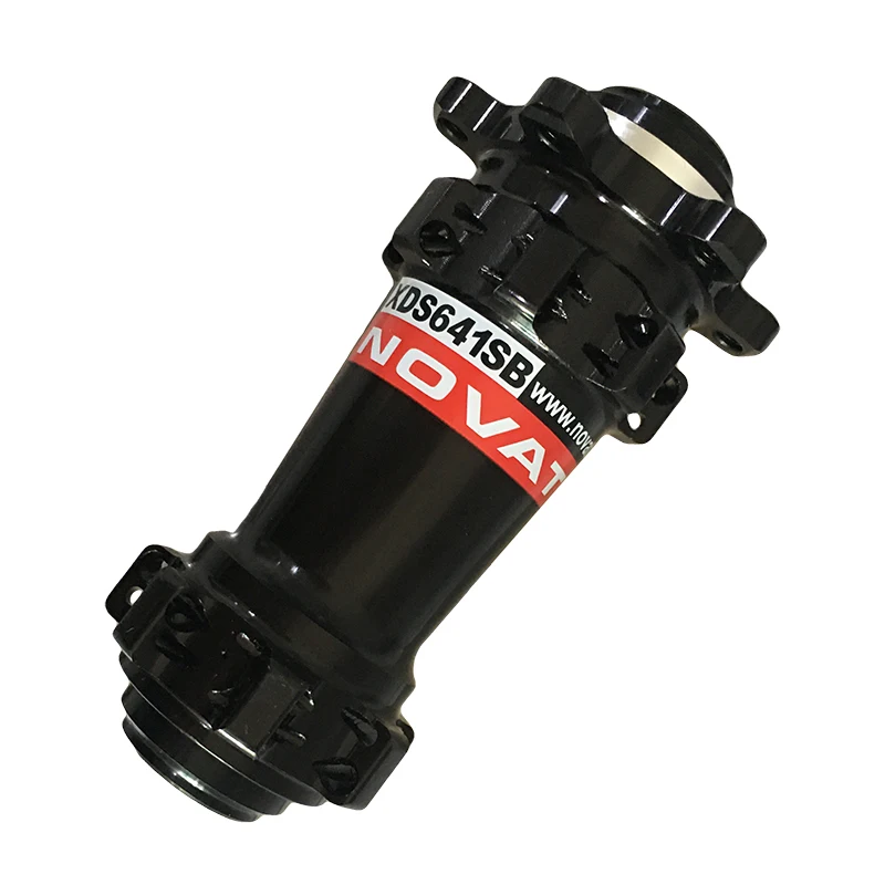 Novatec XDS641SB 6 Bolts MTB Disc Hub Front Straight Pull Thru Axle 15*100mm 28H Black Mountain Road Disc Cube Aluminum Alloy