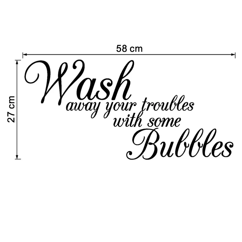 

Wash Your Troubles With Some Bubbles Wall Sticker Removable Wall Decal Home Decor Art Murals