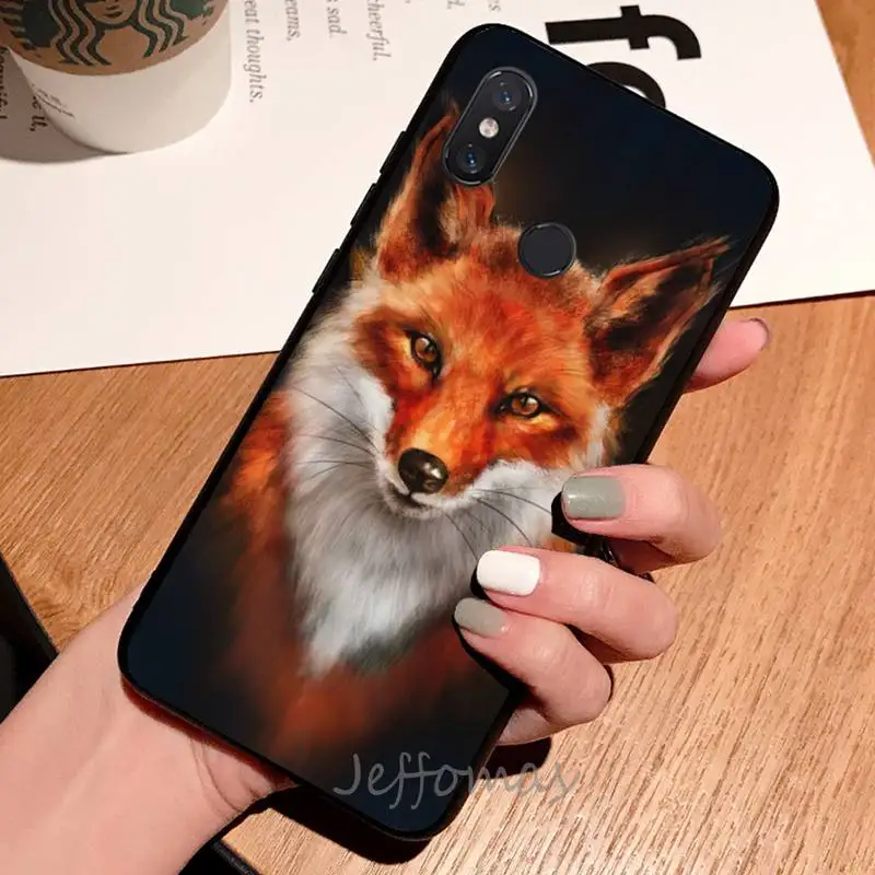 

Cute cartoon animal fox Phone Case For Xiaomi Mi A1 A2 5 6 6PLUS 8 9 SE Lite MIX 2 2S MAX 2 3 Pocophone F1