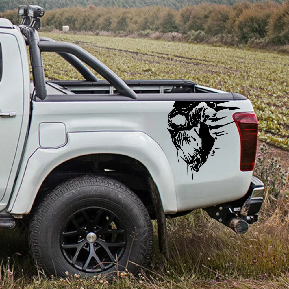 Для Dodge ram Chevrolet ford raptor Toyota hilux Φ с черепом задняя дверь для грузовика |