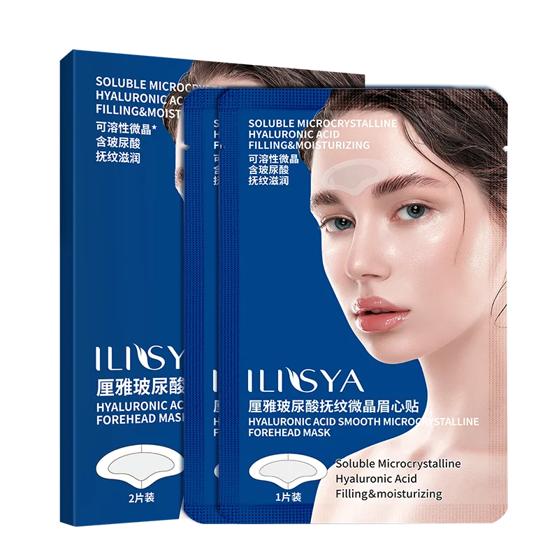 Микро игольчатые нашивки на лоб наклейка с гиалуроновой кислотой против морщин